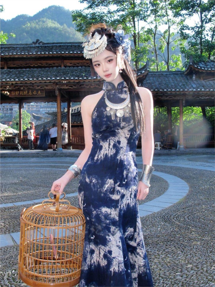Ethnic Dress Fashion Show - Neues Batik-Kleid, coole Damenbekleidung im Ethno-Stil,