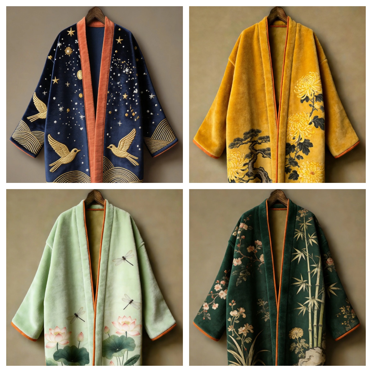 Haori Japanese Jacket - Verdickter Flanell Japanischer Kimono Cardigan Yukata