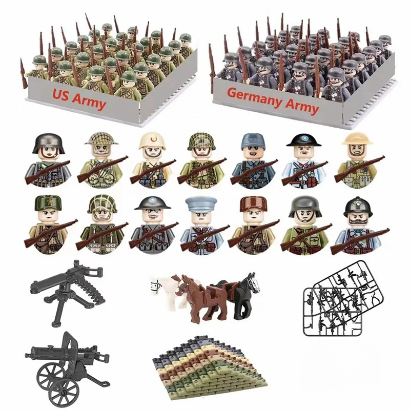 Ethnic Fashion Model - 24-teiliges Set mit Militärfiguren aus dem