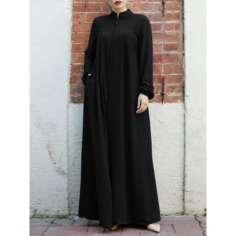 Ethnic Fashion Wear - Kleid im Nahost-Stil Damenmode Stehkragen-Kleid mit