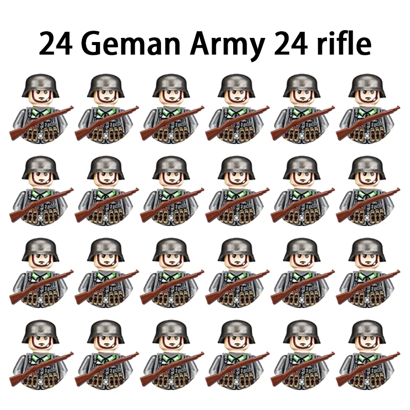 Ethnic Fashion World - 24 Stück Militärfiguren aus dem Zweiten