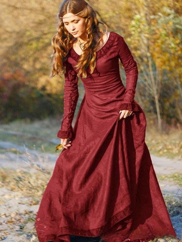 Retro Langarm-Damenkleid, Perf – Ethnic Dress Fashion Show Bewertung und Preis