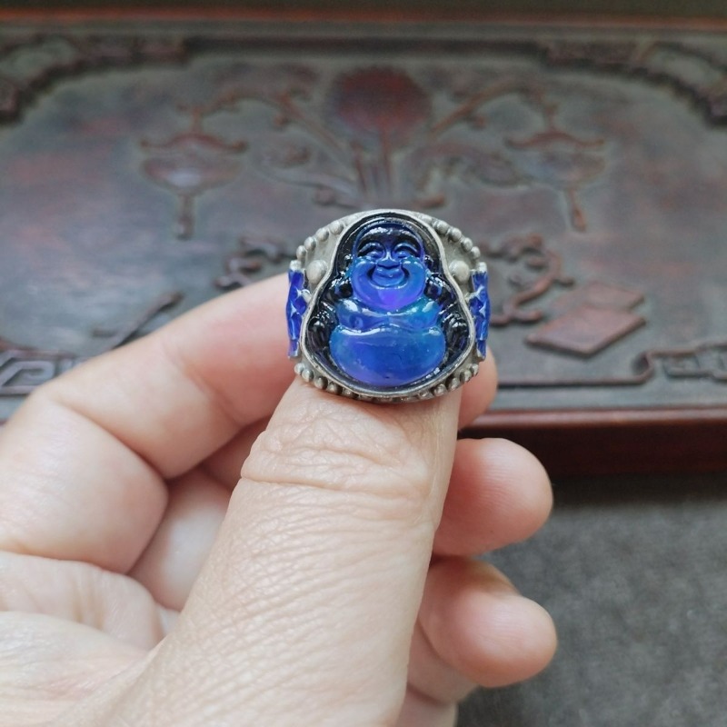 Vintage Import Buddha-Ring mit – Ethnic Fashion Imports Bewertung und Preis