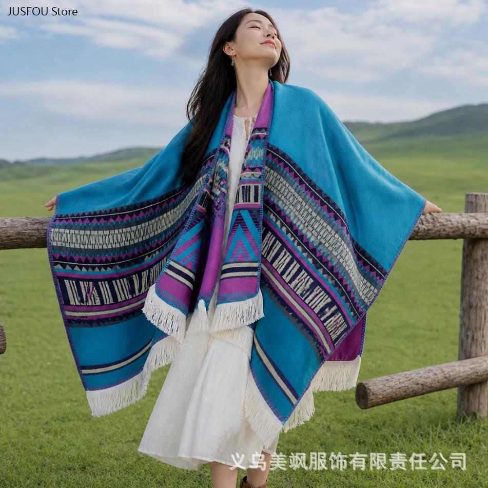 Damen-Imitations-Lammwoll-Scha – Ethnic Fashion Shoot Bewertung und Preis