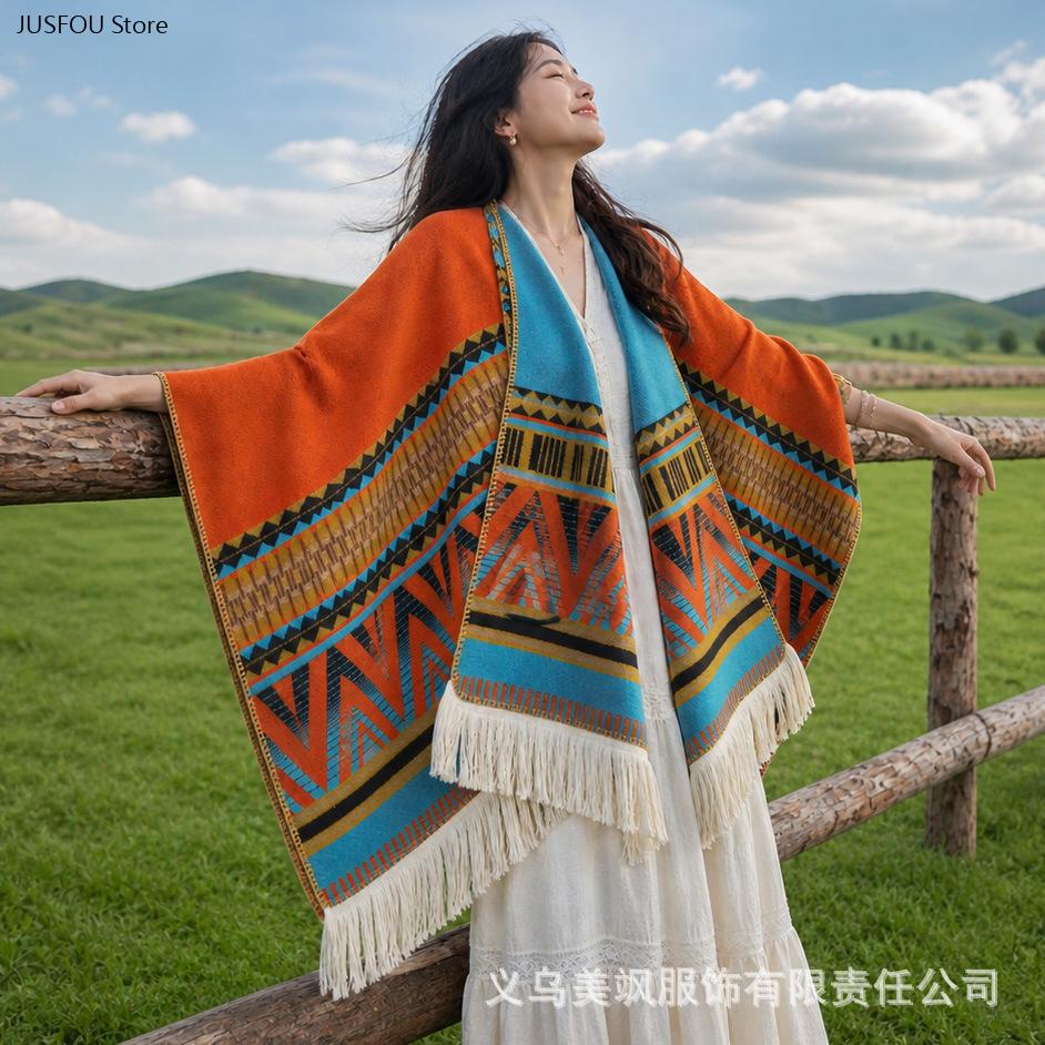 Damen-Imitations-Lammwoll-Scha – Ethnic Fashion Shoot Bewertung und Preis