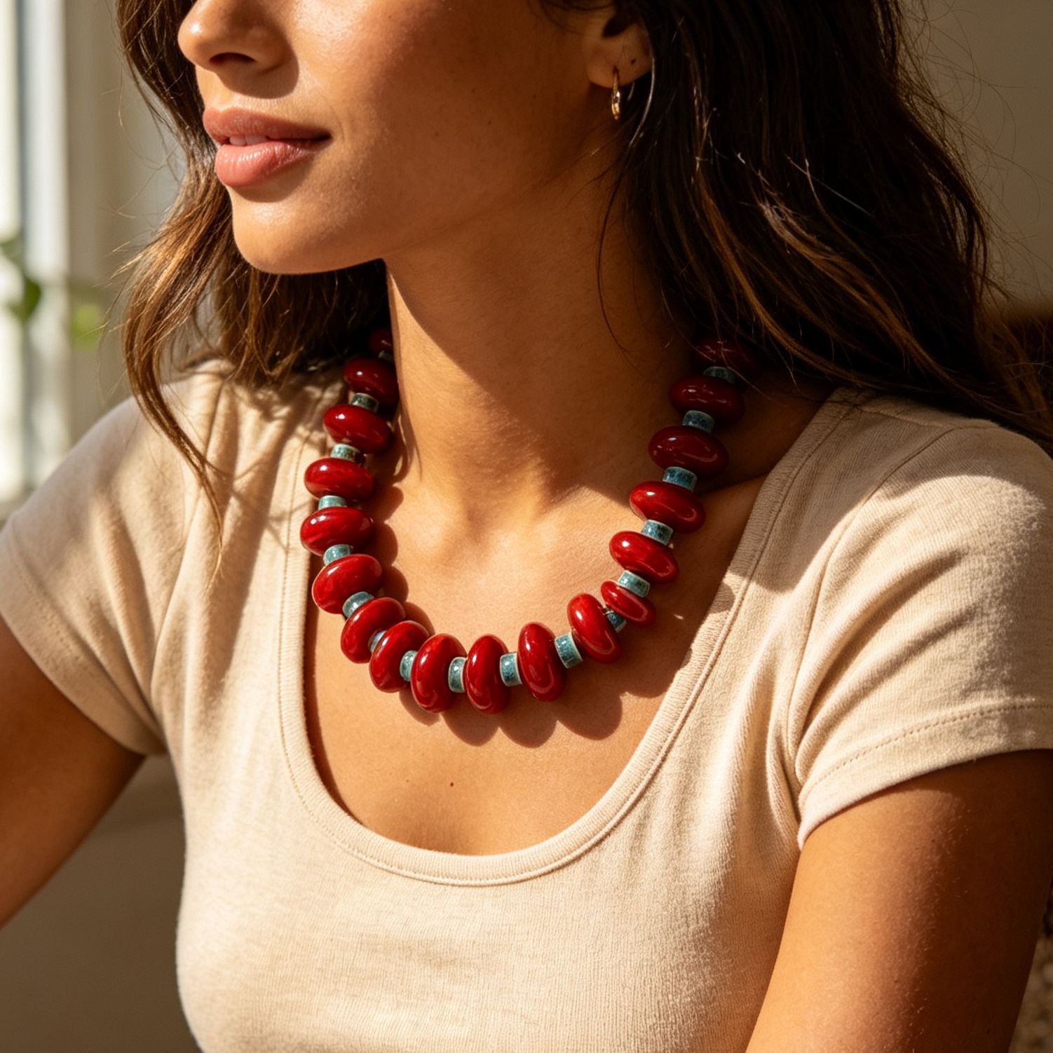 Auffällige Maillard-Perlenkett – Ethnic Wear Fashion Designer Bewertung und Preis