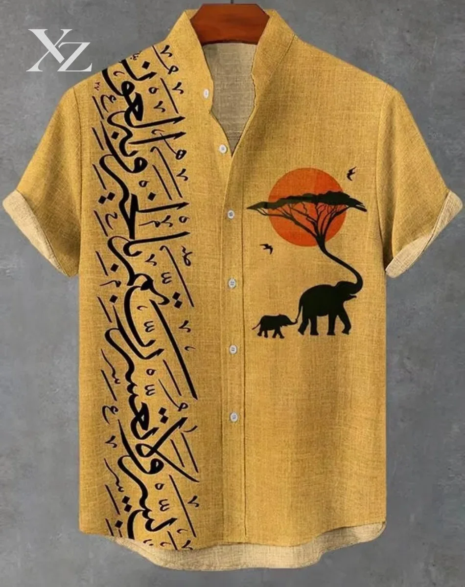 Retro-Herrenhemd im afrikanisc – Men'S Ethnic Fashion Trends Bewertung und Preis